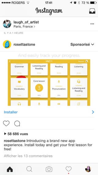 Publicité Rosetta Stone Publicité Rosetta Stone
