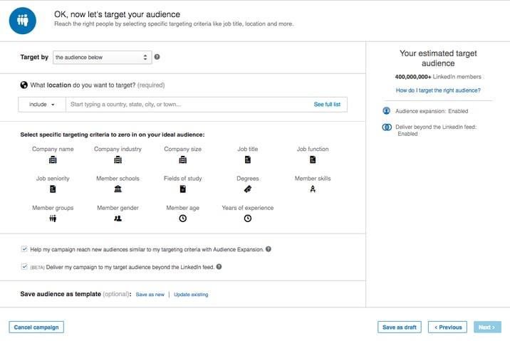 critères de ciblage sur linkedin ads critères de ciblage sur linkedin ads