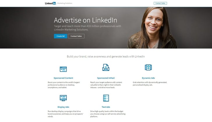 inMail sponsorisé LinkedIn