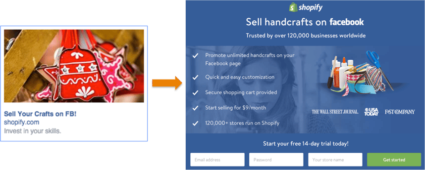 bon exemple de publicité facebook
