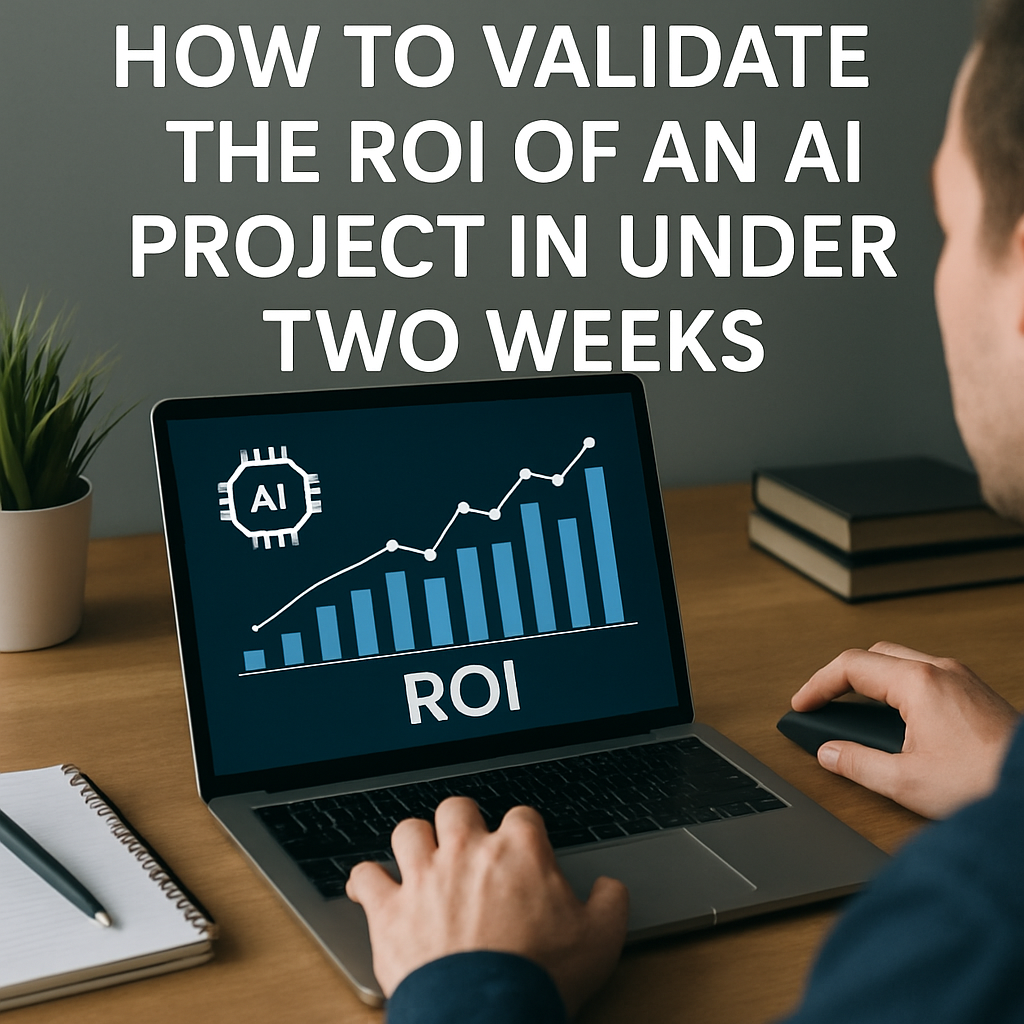 photographic un visuel qui represente How to Validate the ROI of an AI Project in Under Two Weeks